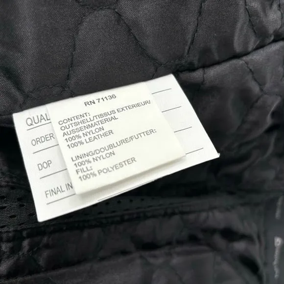 Hein Gericke Motorcycle Jacket Size 10 Black Embroidered Logo Leather Biker - Image 4