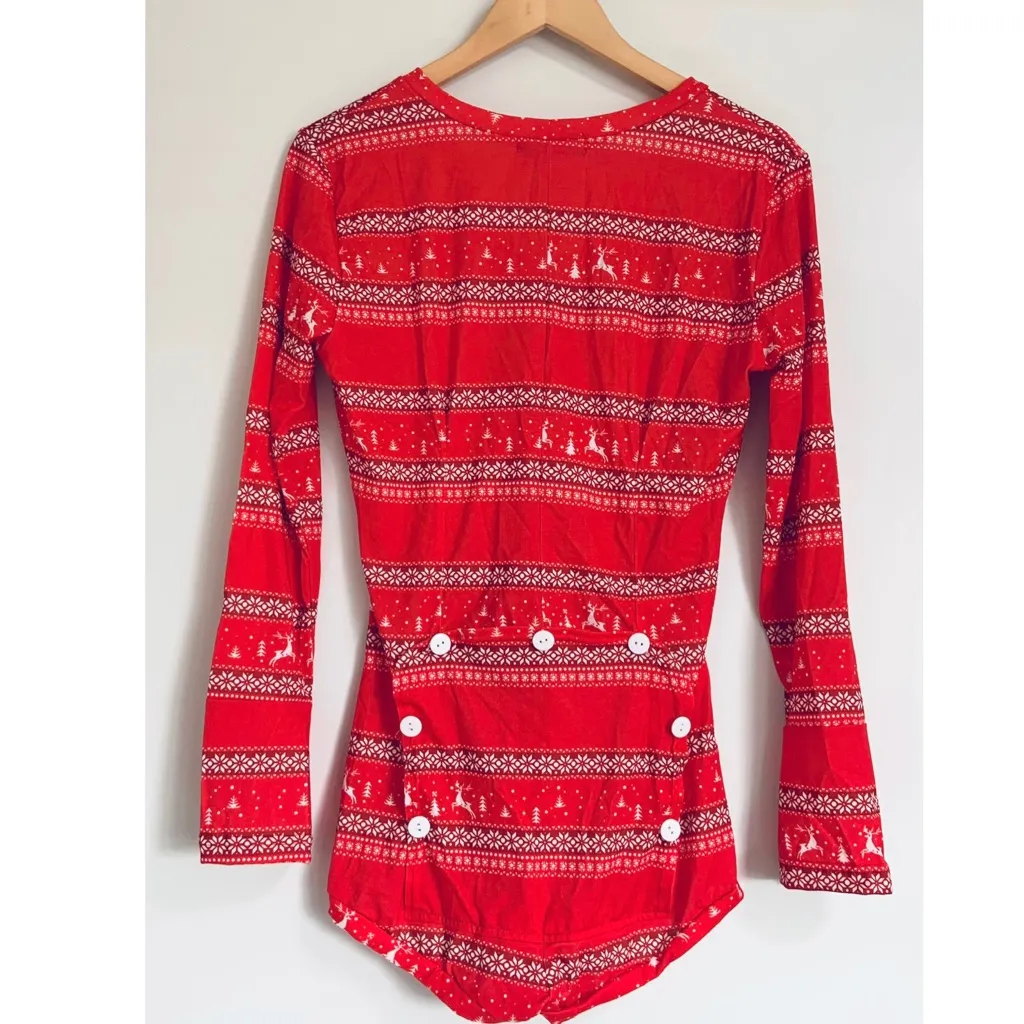 Yandy Bundle - Red Romper & Ho Ho Ho(e) Holiday Pj Bottoms Medium - Image 5