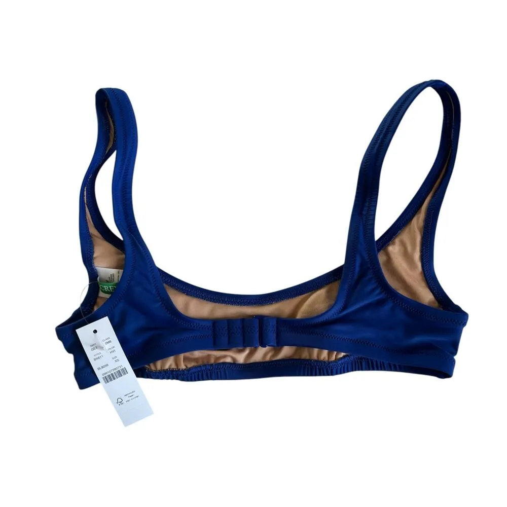 J.Crew Heritage Royal Blue Scoopneck Bikini Top Women's Swimwear Size XS NWT - Image 4
