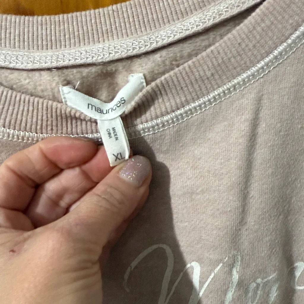 Maurice's  Blush Graphic Sweatshirtsz xl - Image 3