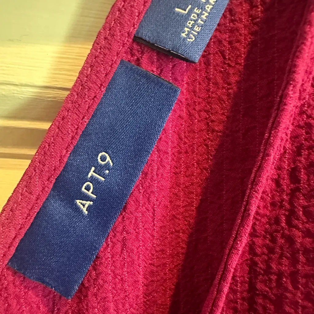 Apt. 9 Women's V-Neck Ruffled Sleeve Blouse in Fuchsia - Image 3