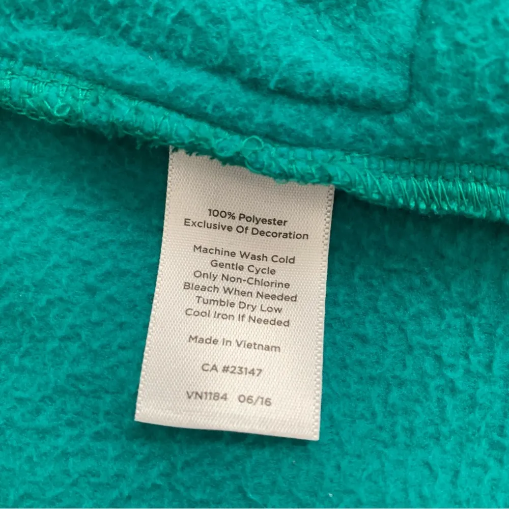 EUC Talbots Petite Quilted Fleece Zip Up Green Jacket Size P - Image 16