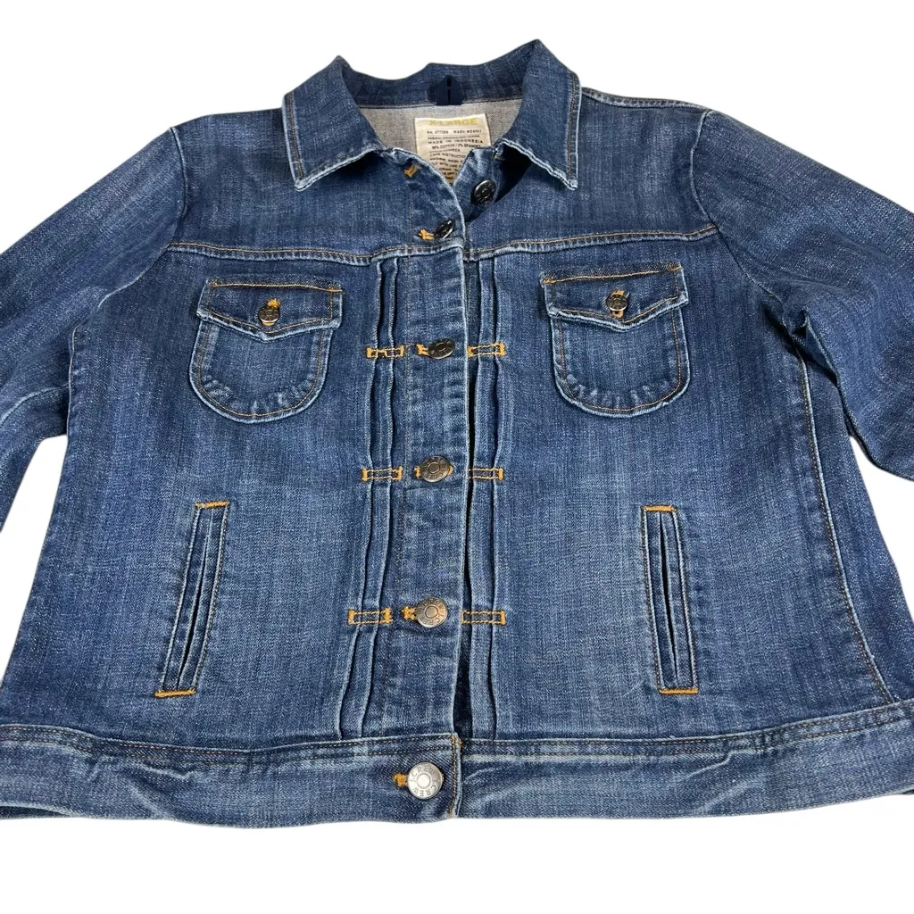 J. Crew Blue Denim Jean Jacket XL - Image 9