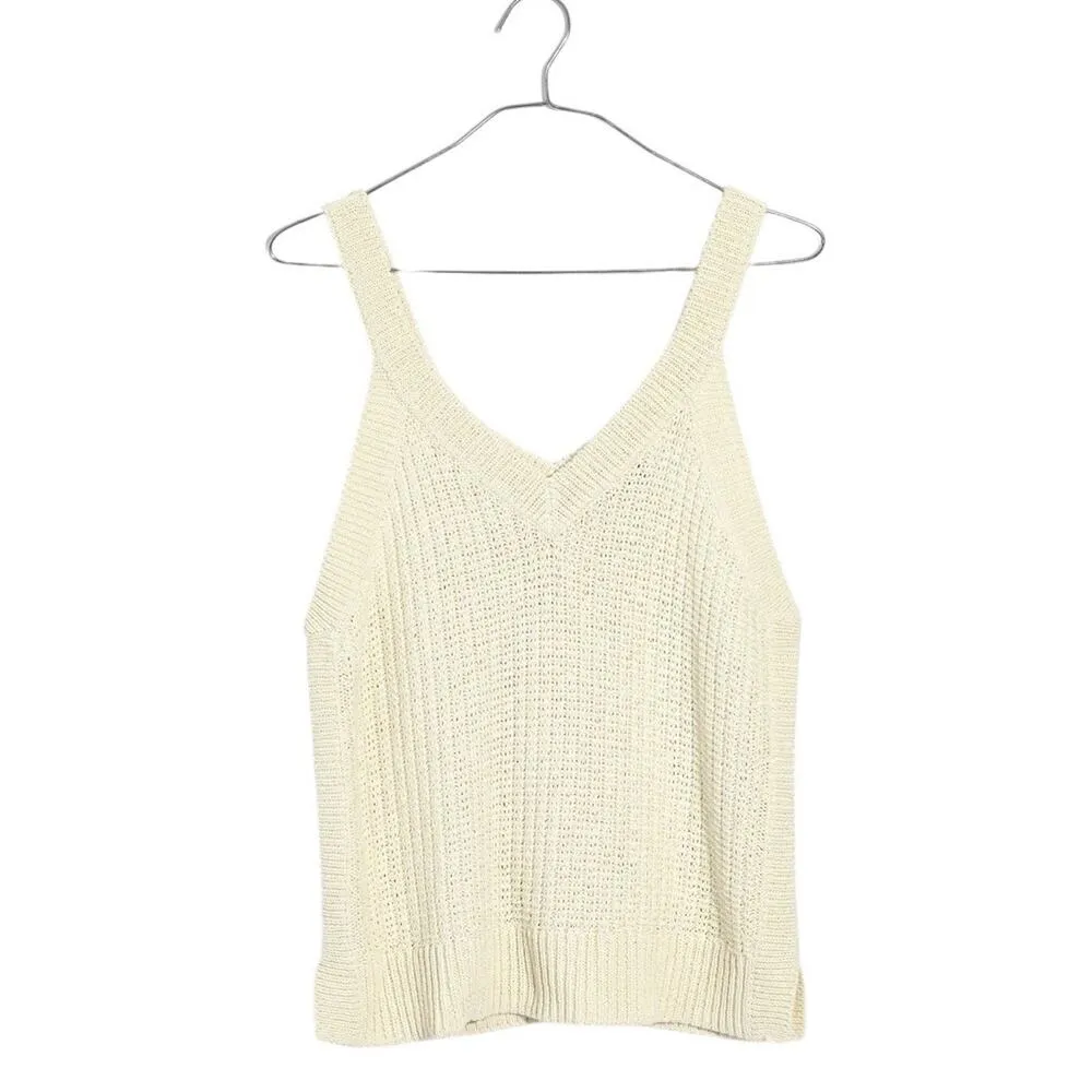Madewell Stockton Sweater Tank Ivory Cream Size XS Item H8190 - Image 3