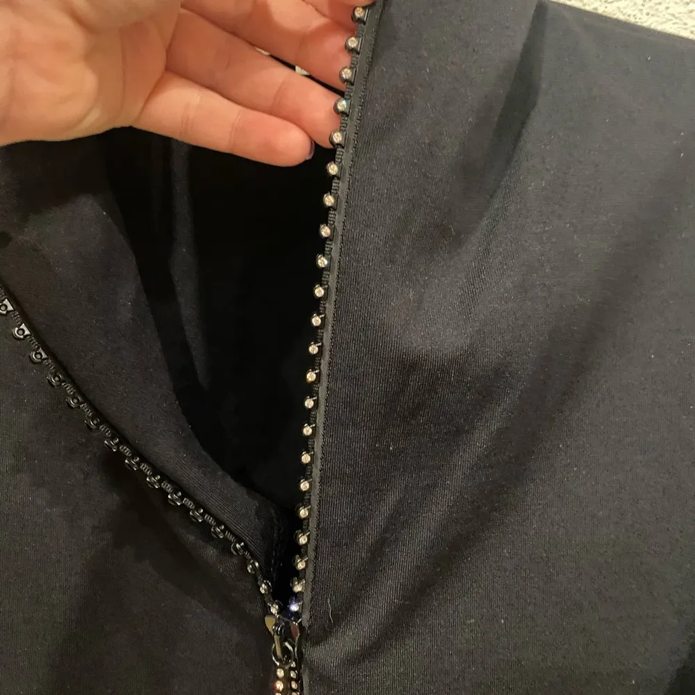 Cache  Vintage Rhinestone Zip Up Bodysuit Size Medium EUC - Image 3