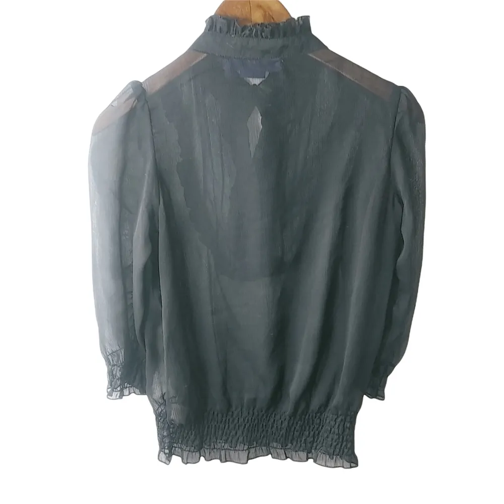 Miley Cyrus XS Black Victorian Style Dressy Top Funetal - Image 2