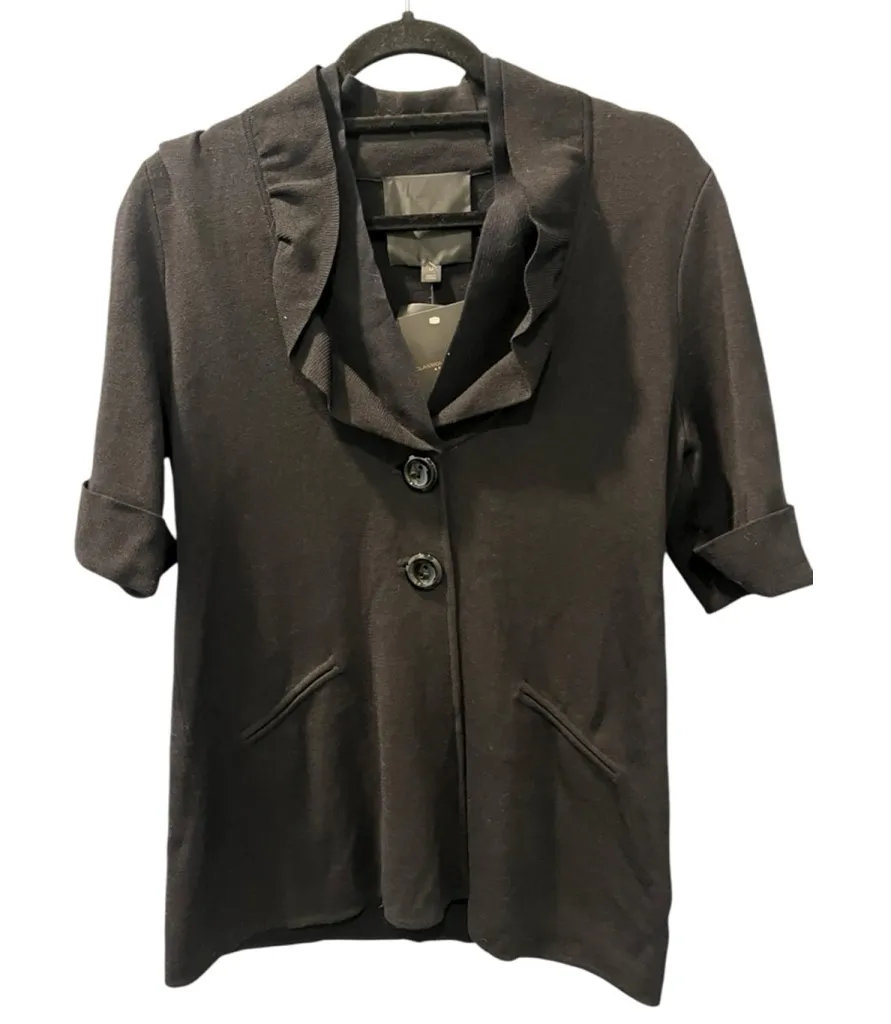 Classiques Entier Atelier NWT Wool Silk Size Medium Sweater Shirt Black $178 - Image 1