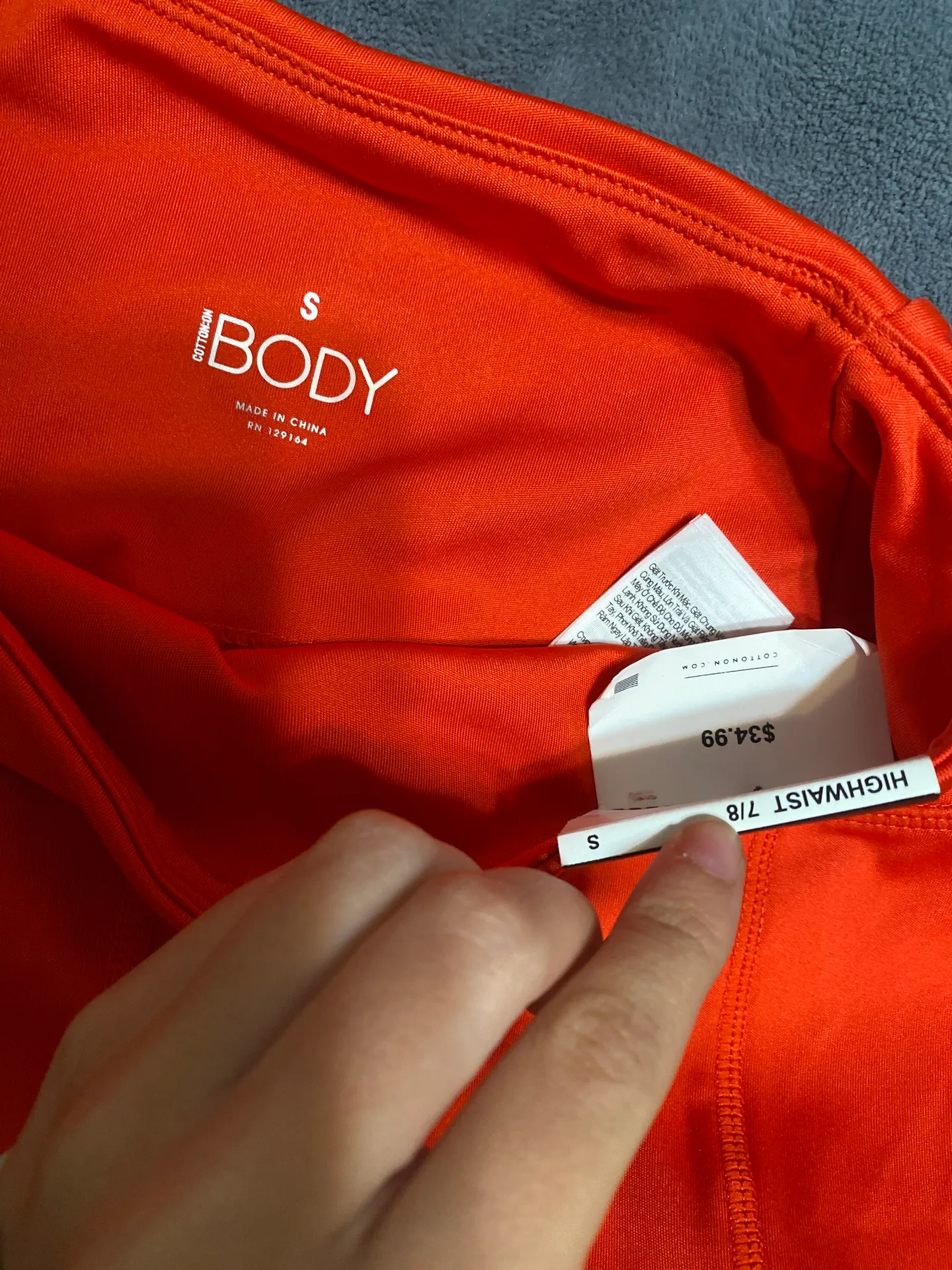 Cotton On Red Leggings - Image 3