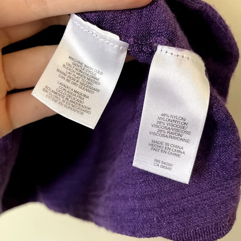 Jones New York purple knit sleeveless top summer comfortable vintage style - Image 4