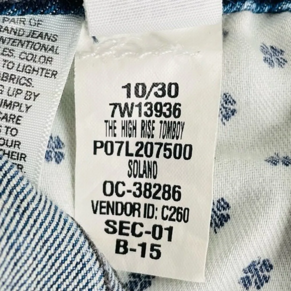 Lucky Brand The High Rise Tomboy Distressed Straight Leg Jeans Blue Size 10/30 - Image 12