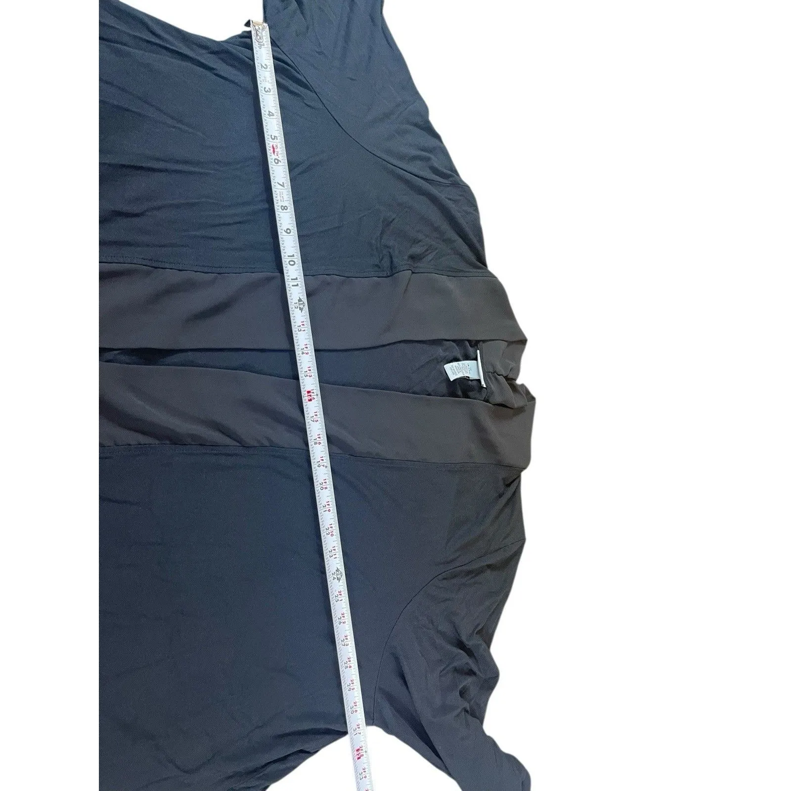 Catherines 1X Black Open Front 3/4 Sleeve Sheer Trim Hem Tunic Cardigan Top - Image 9