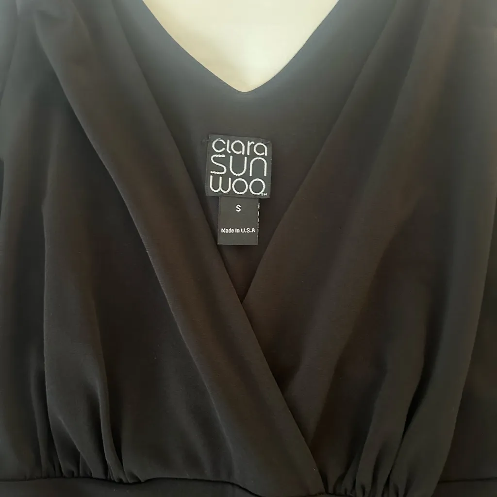 CLARA SUNWOO Black Sleeveless, flare leg Jumpsuit - Image 2