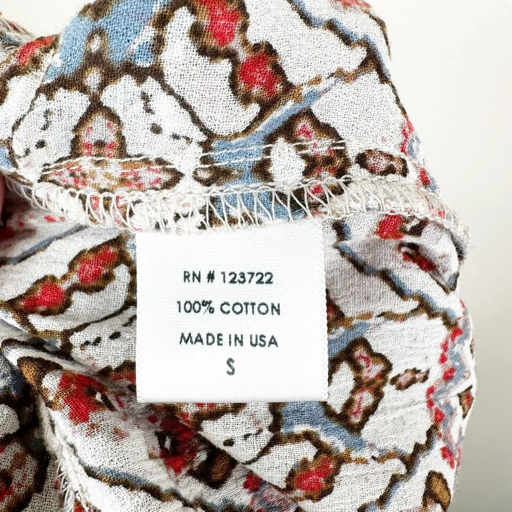 Xirena Pants Womens Small Printed Relaxed Peasant Boho Cottagecore Pockets - Image 7