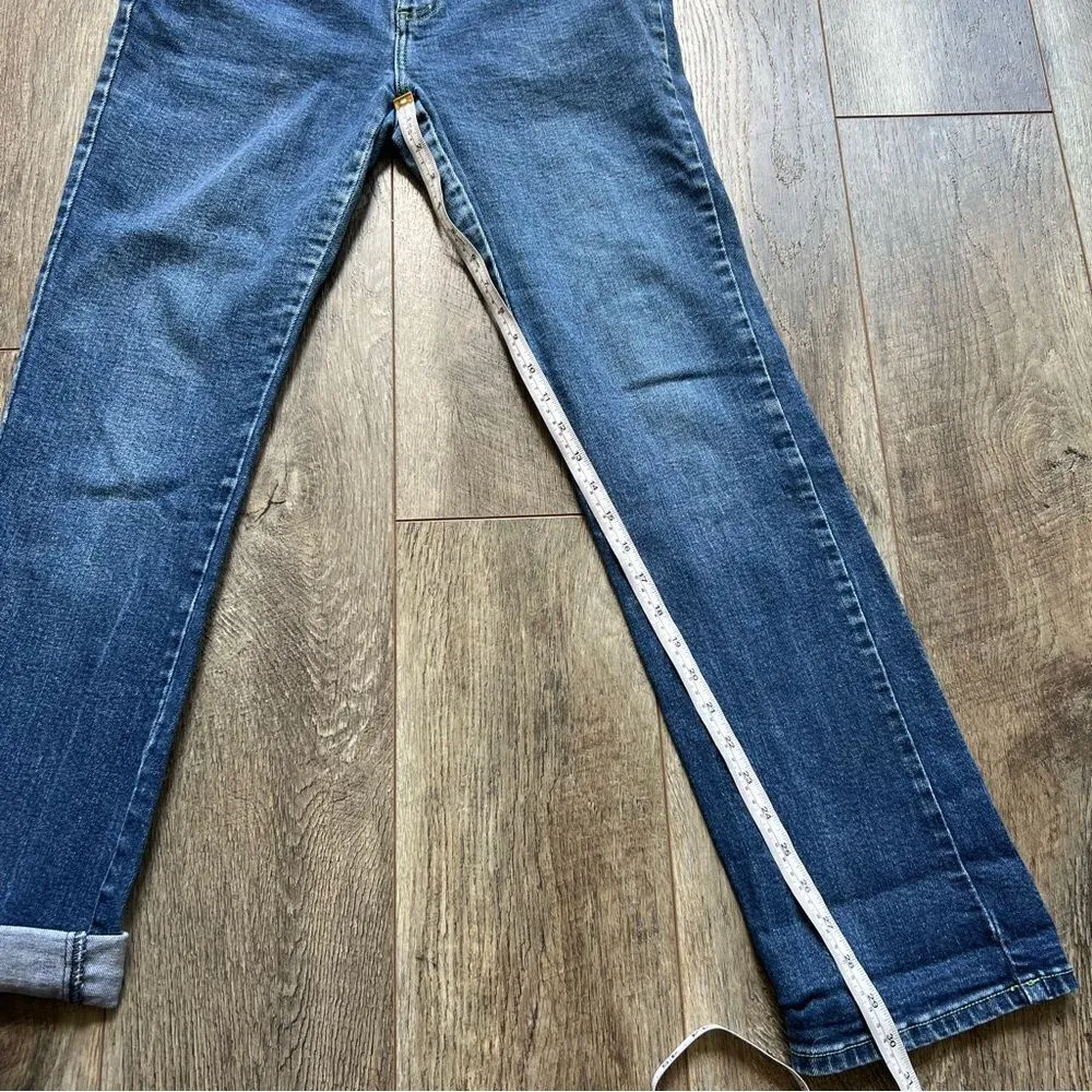 FUBU The Collection Jeans High Waist 90's Retro Straight Leg Jeans Size 7/8 Blue - Image 3