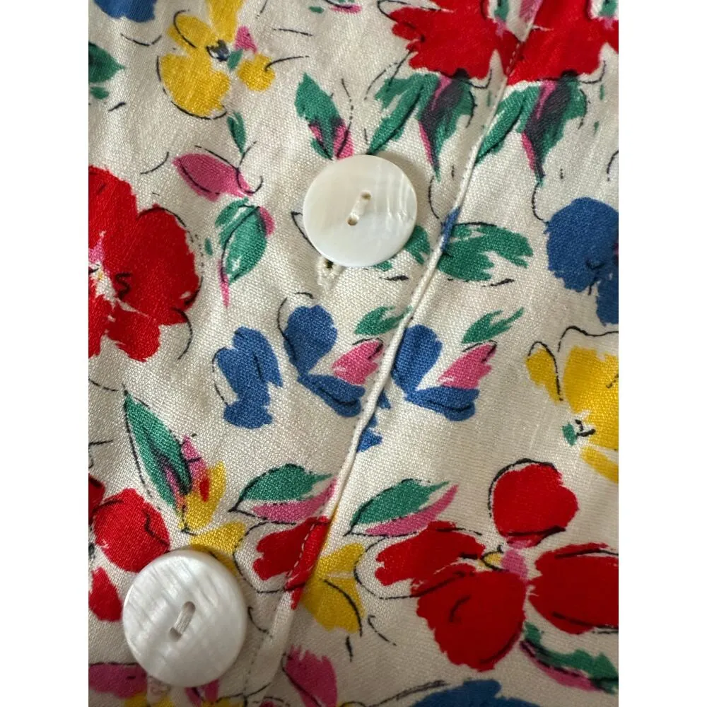 NWT Rixo x Target Floral Linen Blend Puff Sleeve Minidress Size 14 - Image 5
