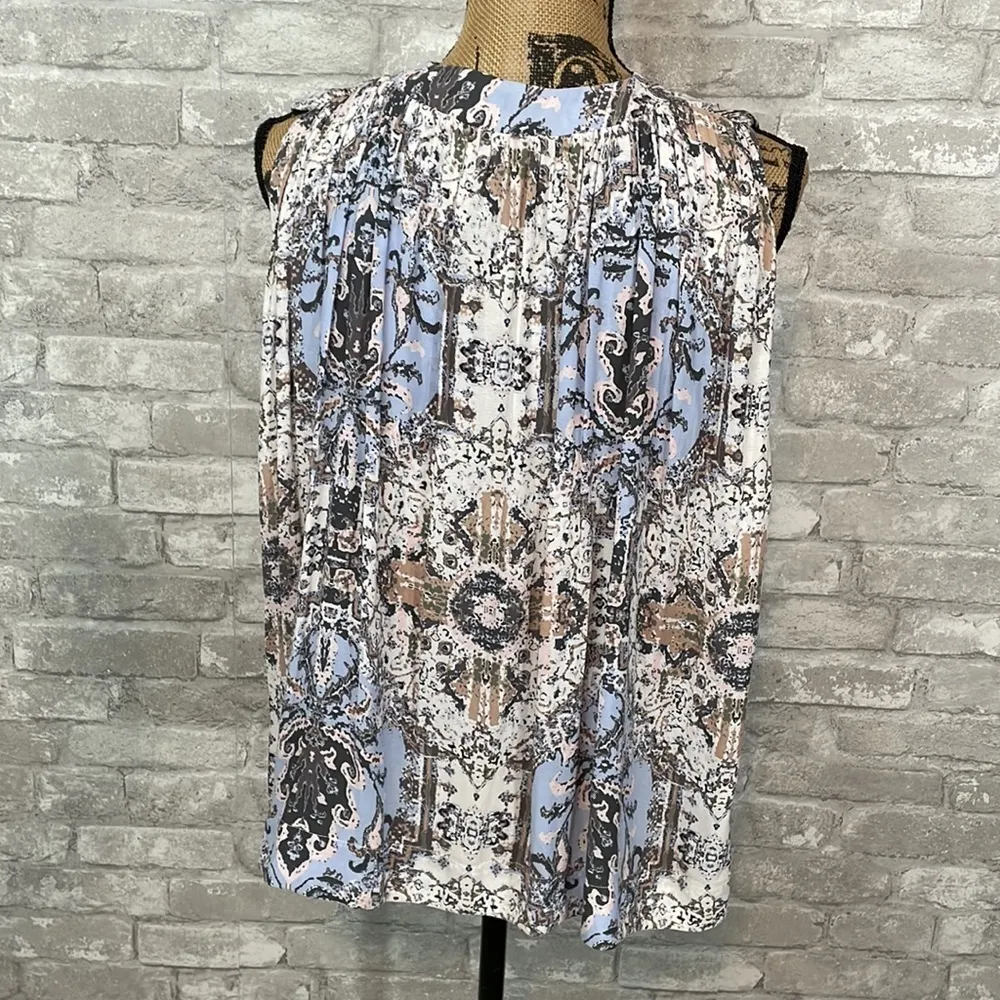 Free People Darcy Chiffon Vneck Boho Tank Top - Image 4