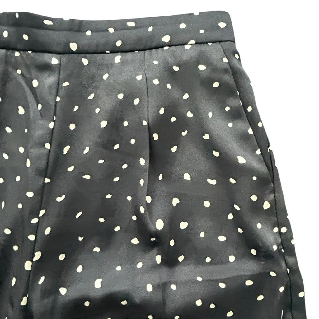 Mango  Black and White Speckled Pleated Joggers Size XS - Image 4