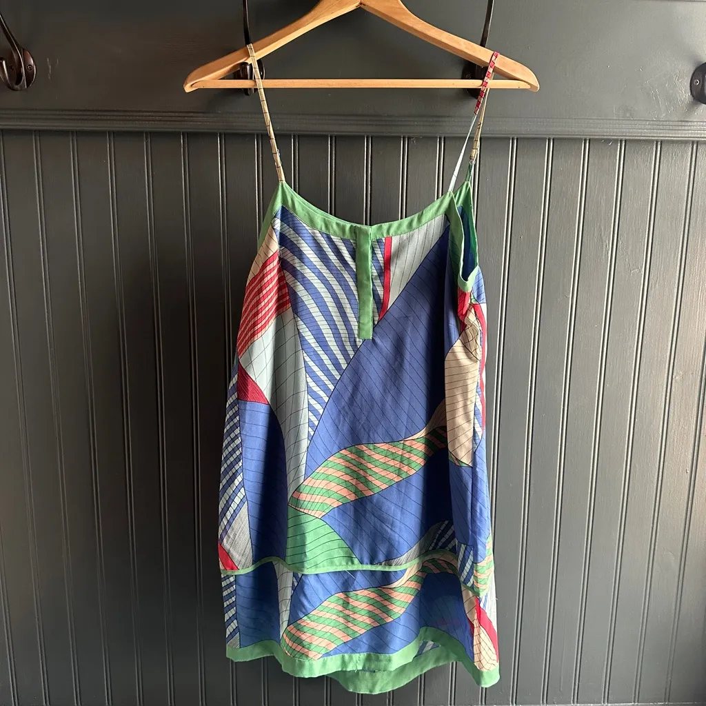 Collective Concepts Blue and Green Mini Dress - Image 2