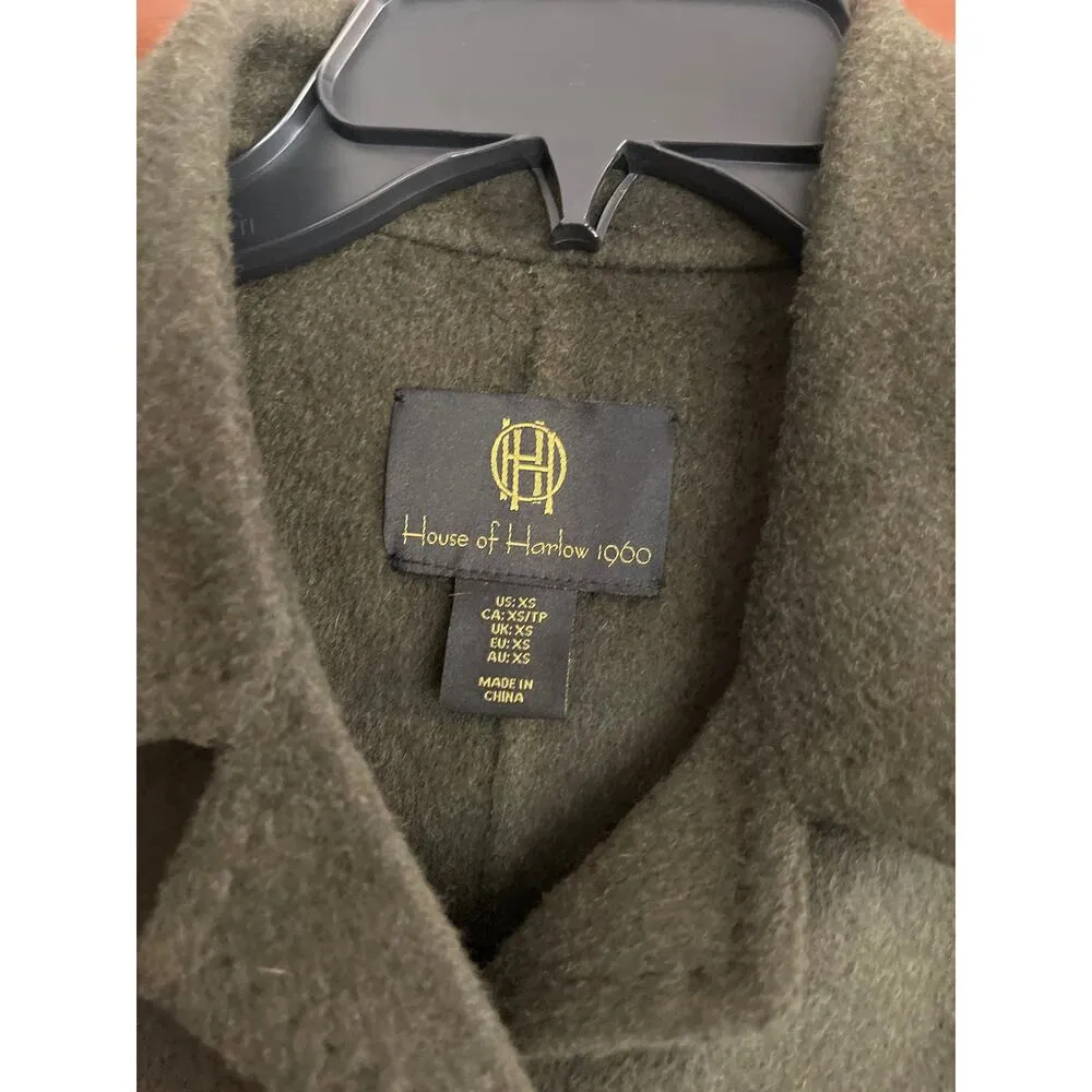 House of Harlow 1960 wool blend cropped military style jacket size XS - Image 2