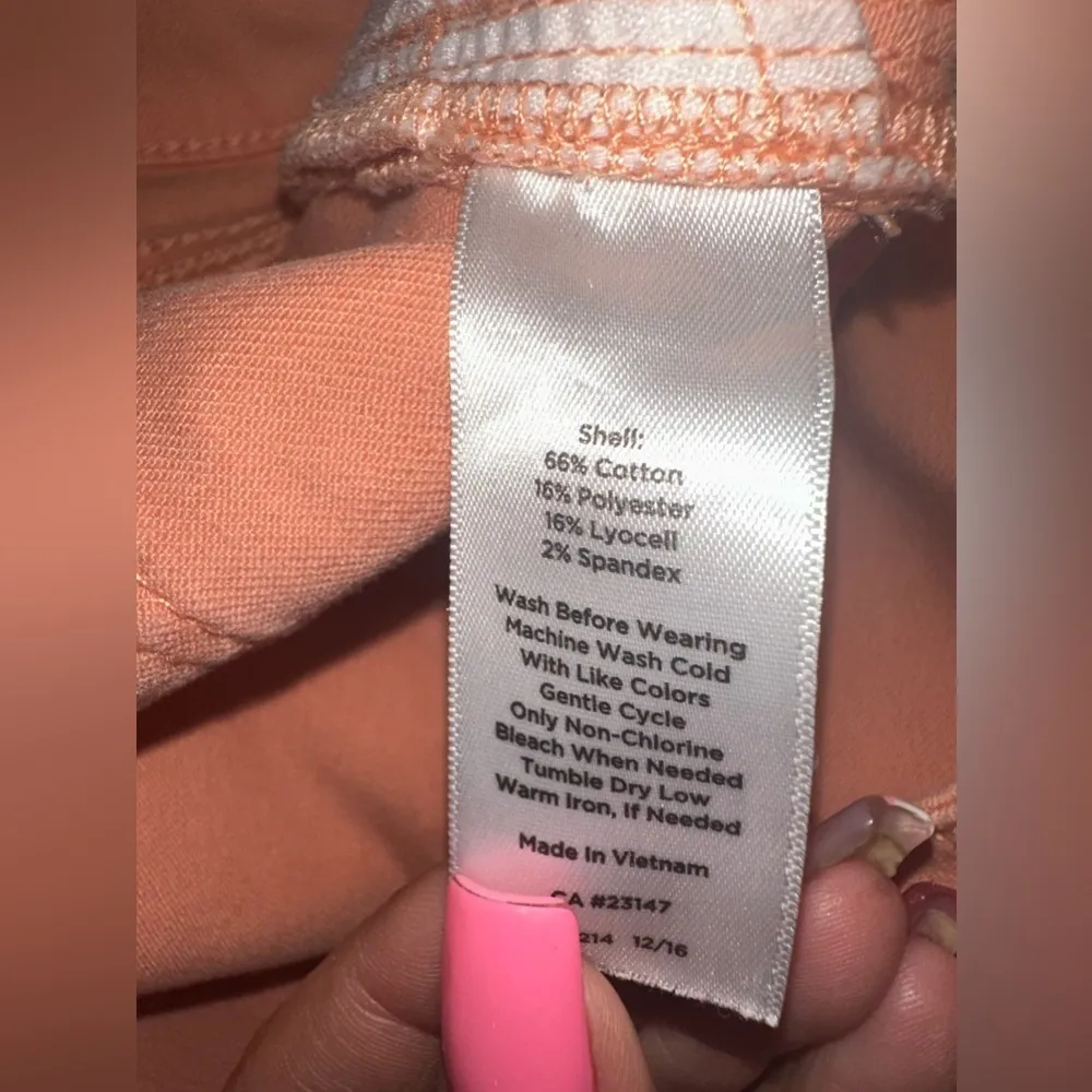 EUC Talbot GARMENT DYE GIRLFRIEND ORANGE SALMON CHINO PANTS ANKLE STYLE - Image 6