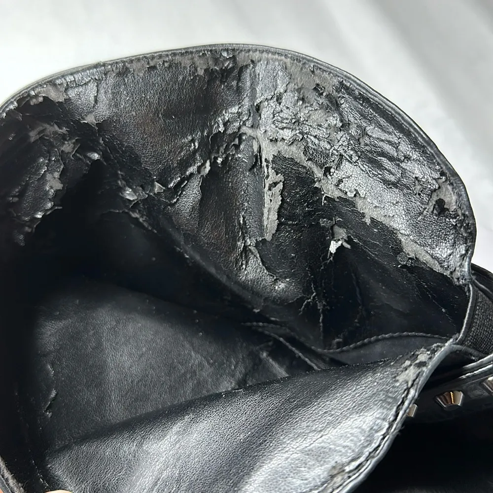 Authentic Vince Camuto Beatrix Studded Leather Knee High Rivet Western B… - Image 9