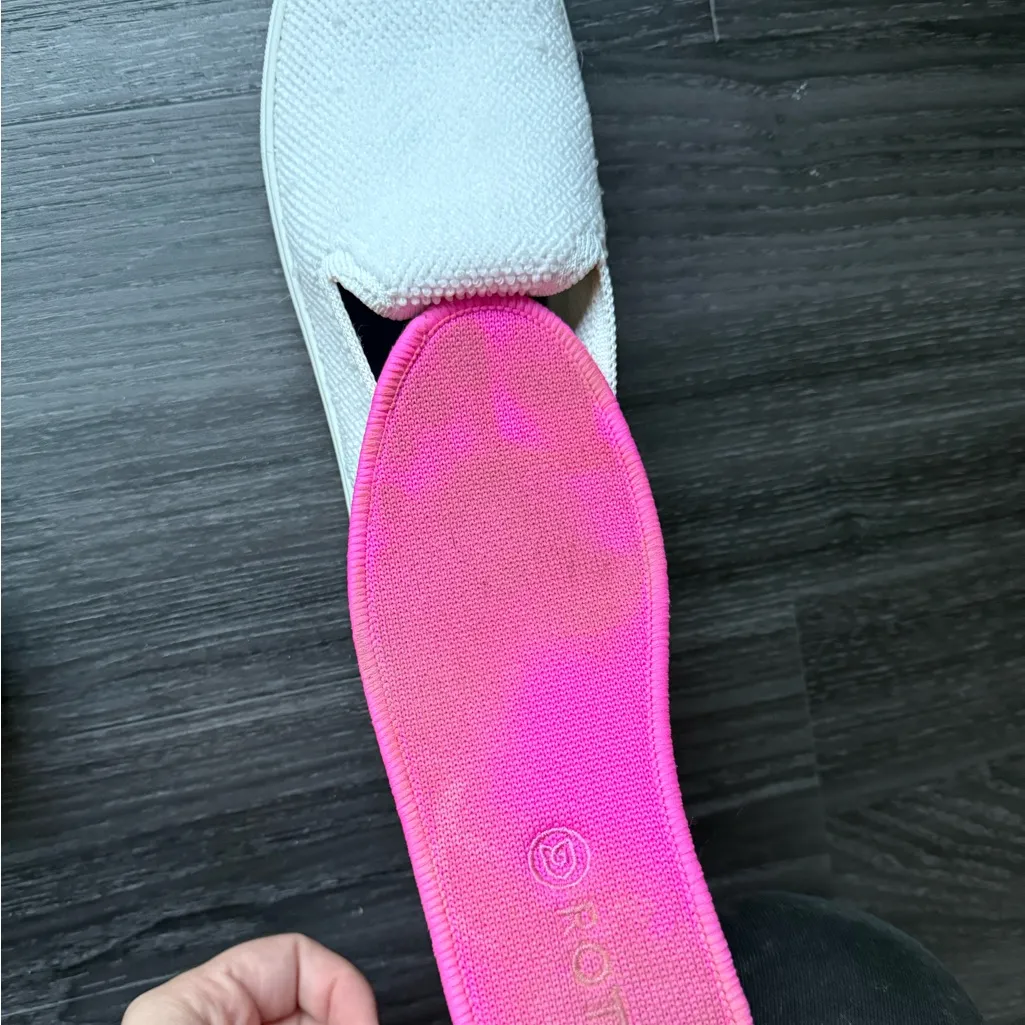 Rothy’s Slip On Sneaker White Terry Cloth - Image 9