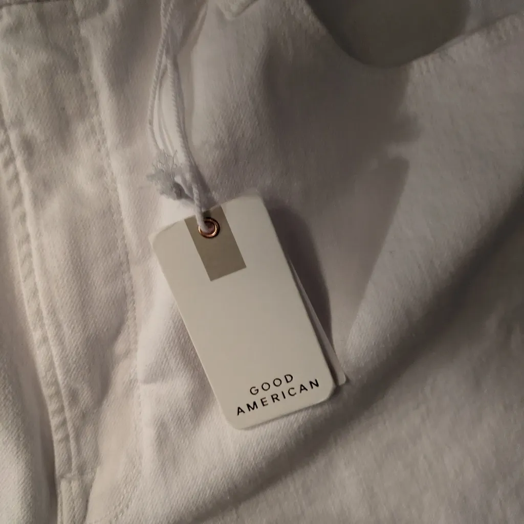 Good American White Good Waist Palazzo Jeans Size 24 - Image 3