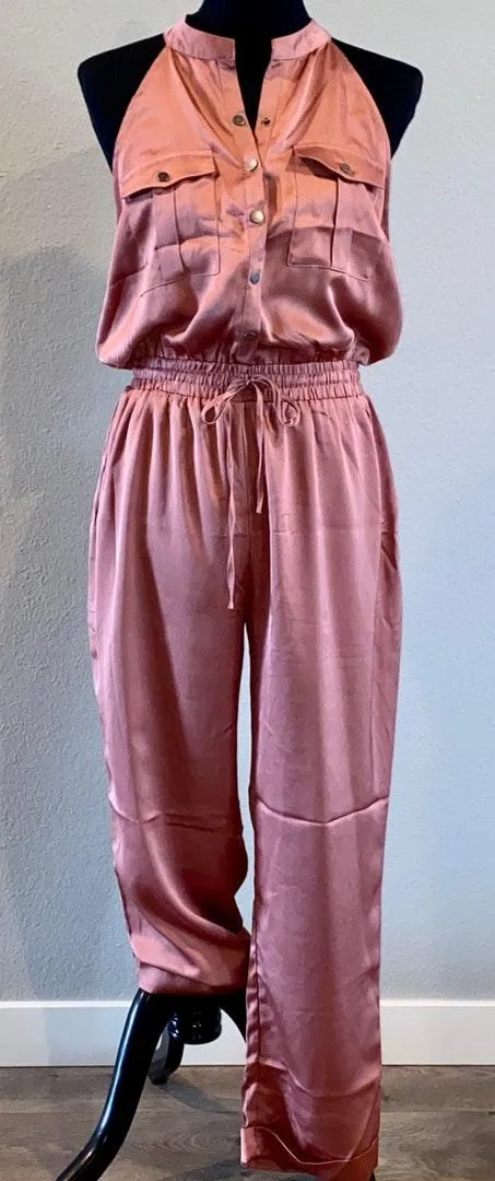 Rose Gold Pantsuit Pink Size L - Image 2