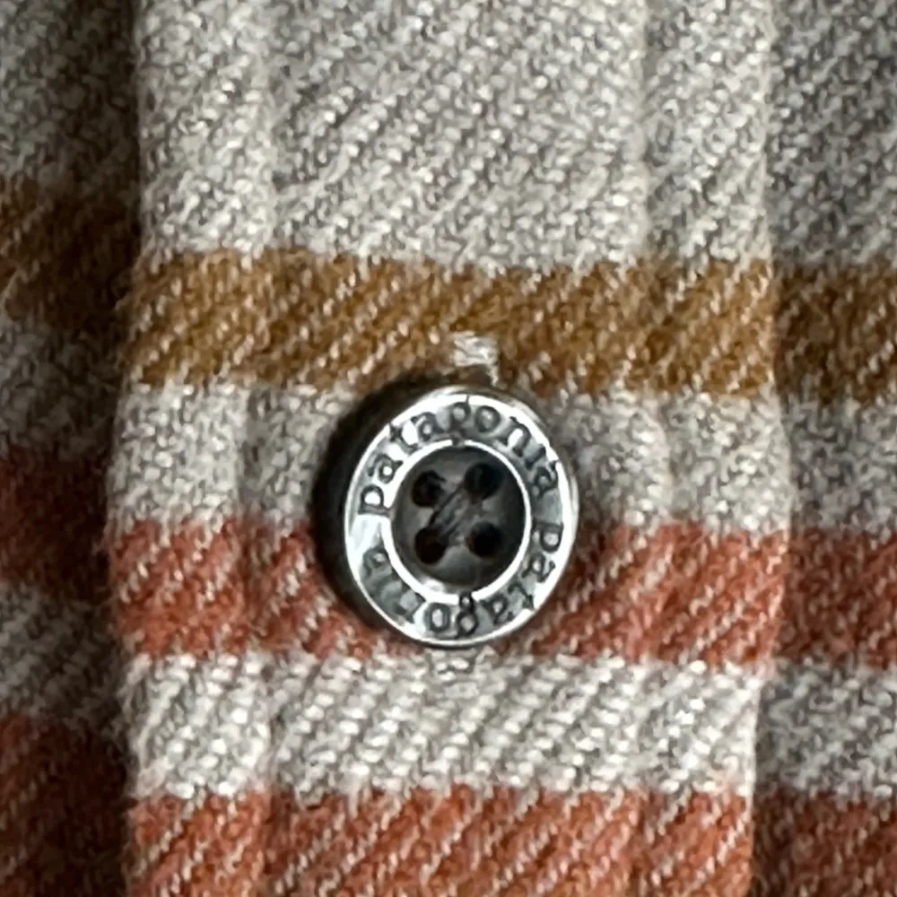 Patagonia Fjord Organic Cotton Flannel Arborist Striped Button-Up Shirt - Image 3