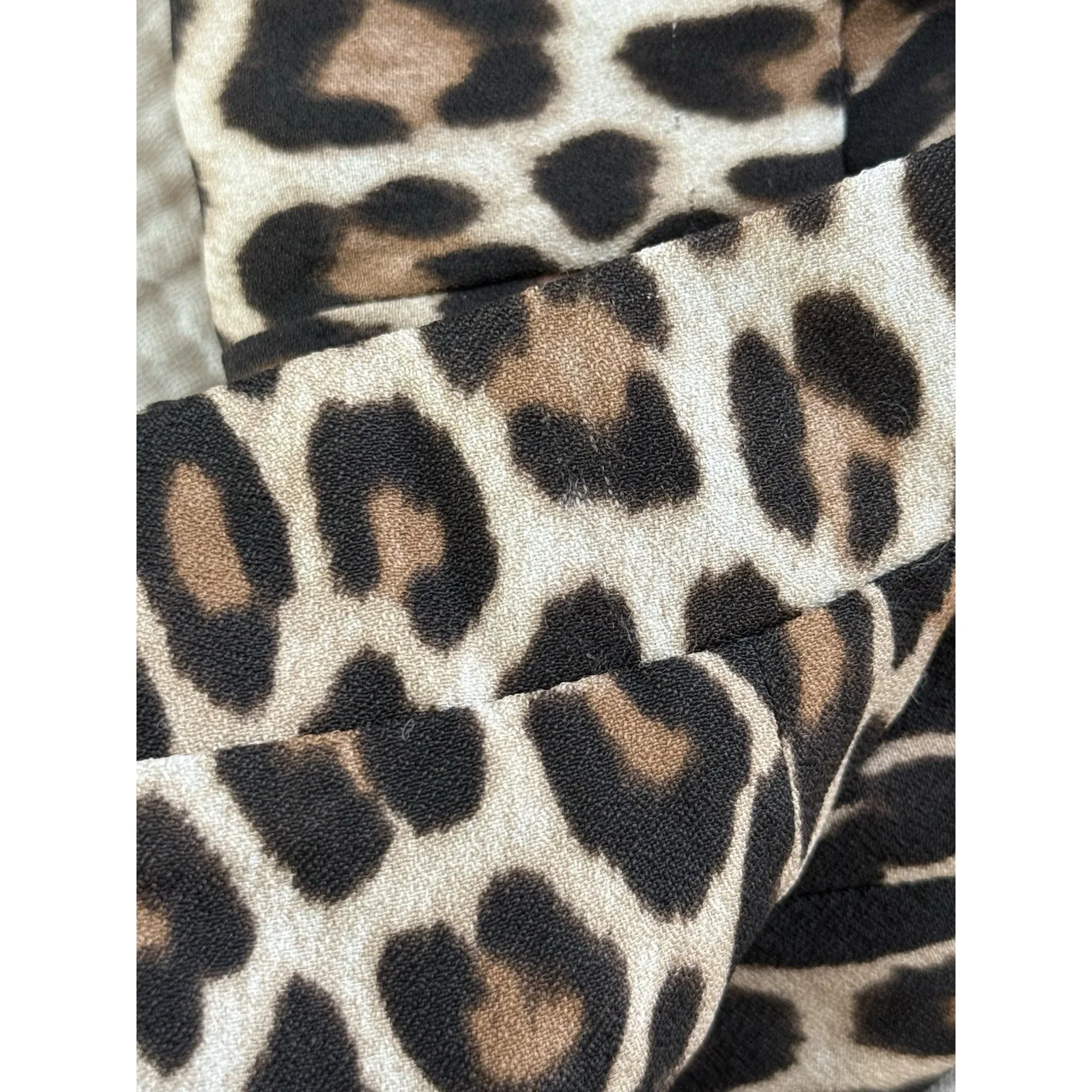 NWT The Kooples Leopard Print Sateen Mini Skirt Sz 1 Small Brown Faux Wrap $198 - Image 9