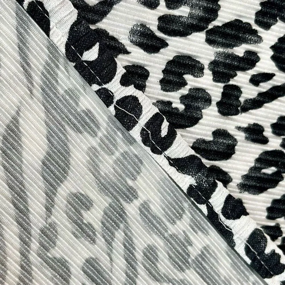 Maggie Barnes Stretch Zebra Leopard Short Sleeve Cardigan with Built in Top - Image 9