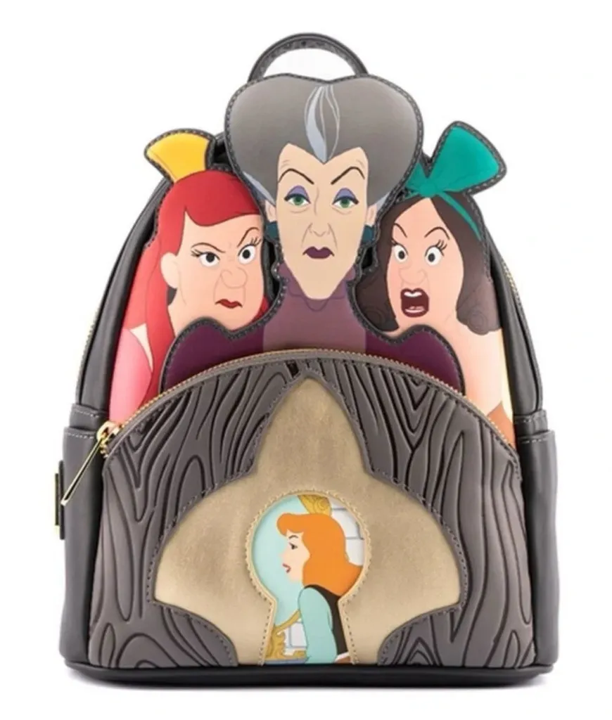 Loungefly Disney Villains Scene Evil Stepmother and Stepsisters Mini Backpack - Image 1