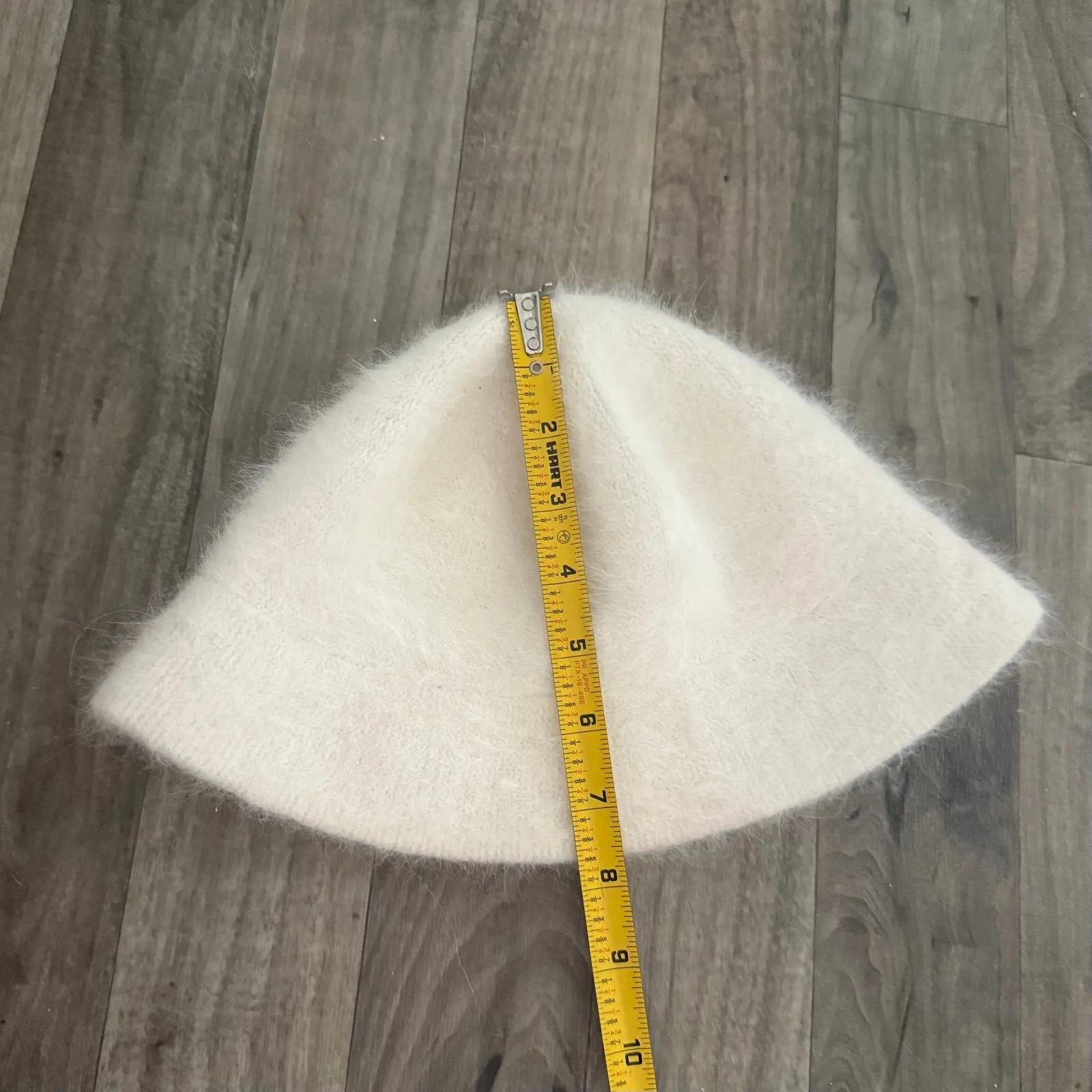 Vintage angora wool fur fuzzy coquette hat White - Image 5