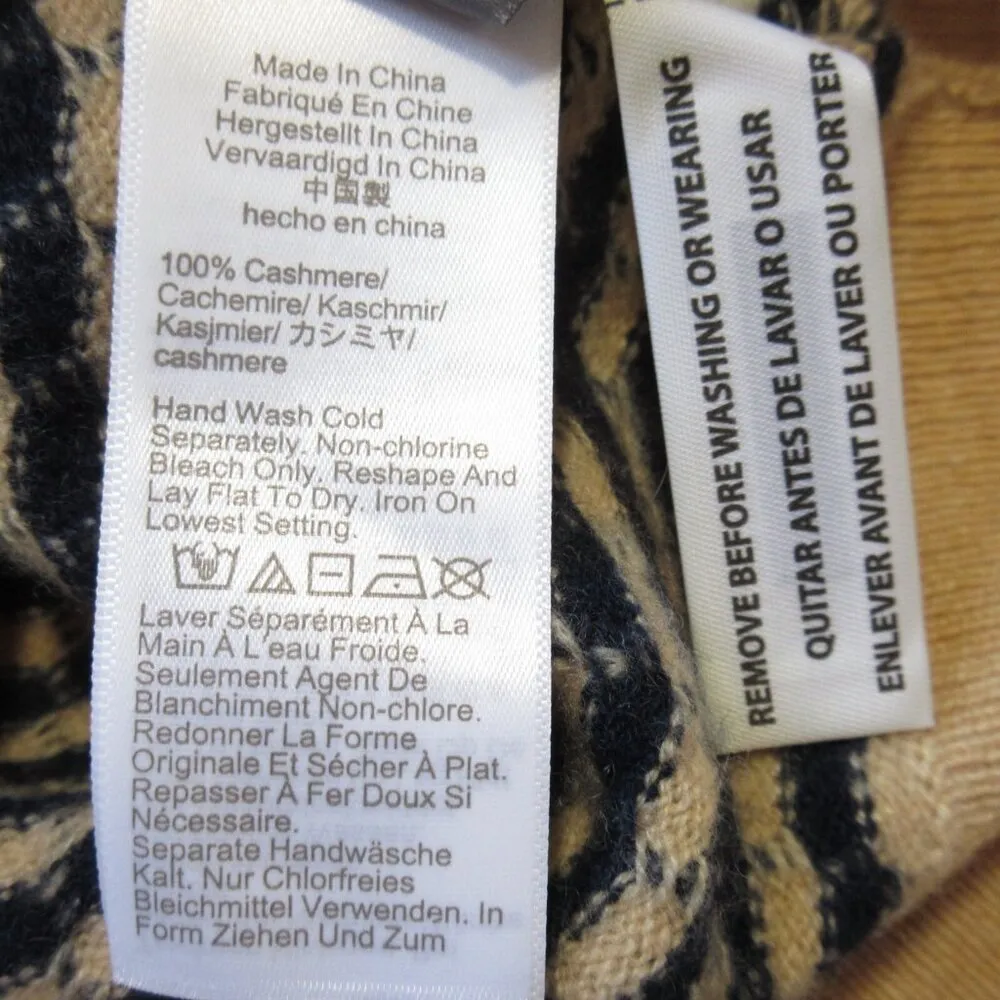 NWT J.Crew Cashmere Jacquard V-neck Sweater-Vest in Heather Almond Navy XS - Image 8