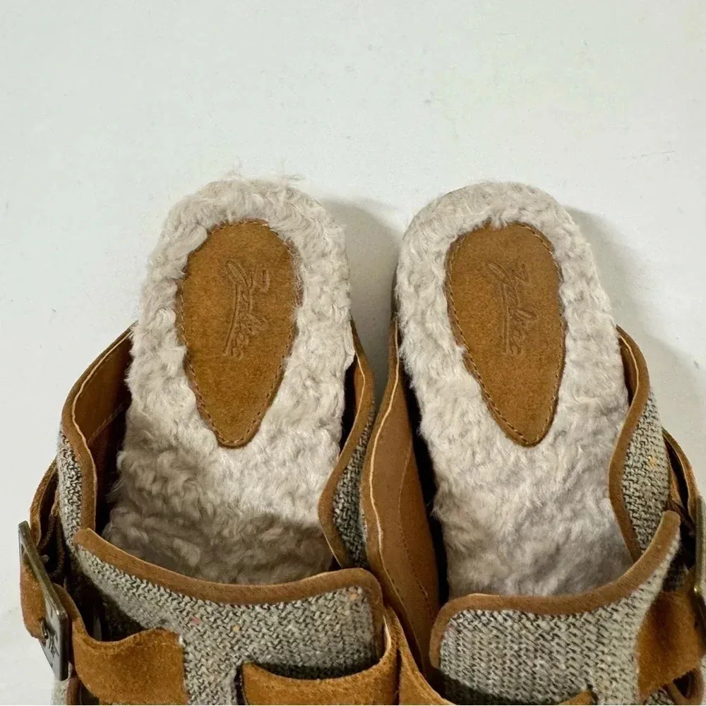 Zodiac Maui Tweed Shearling Lined Clog Mules Size 9 - Image 3