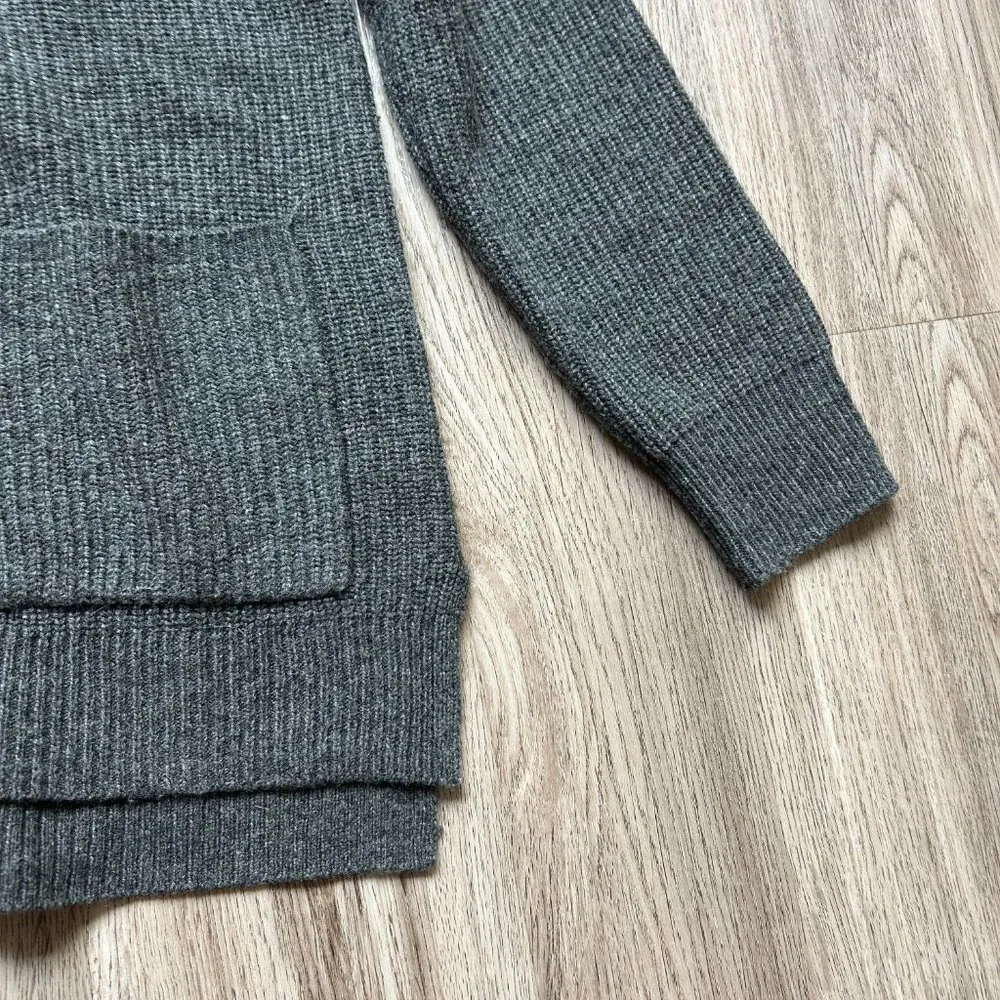 Madewell Merino Wool Blend Glenbrook Half-Zip Pullover Sweater Charcoal Gray XS - Image 7