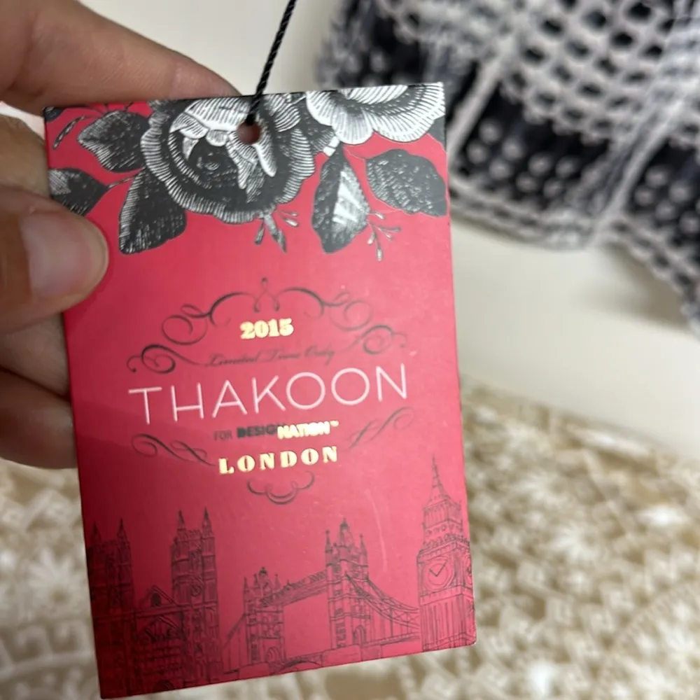 NWT Thakoon Design Nation Womens L Carnaby Street Dotted Shift Dress Black Gray Size L - Image 7