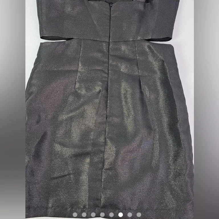 DO+BE Shimmering Black Backless Dress - Image 6