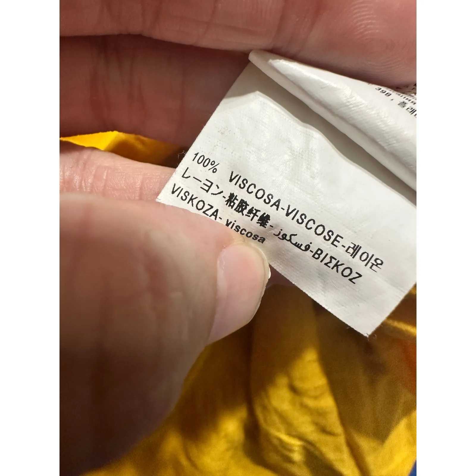 United Colors of Benetton Mustard Yellow Long Sleeve Collared Button Up Shirt S - Image 8