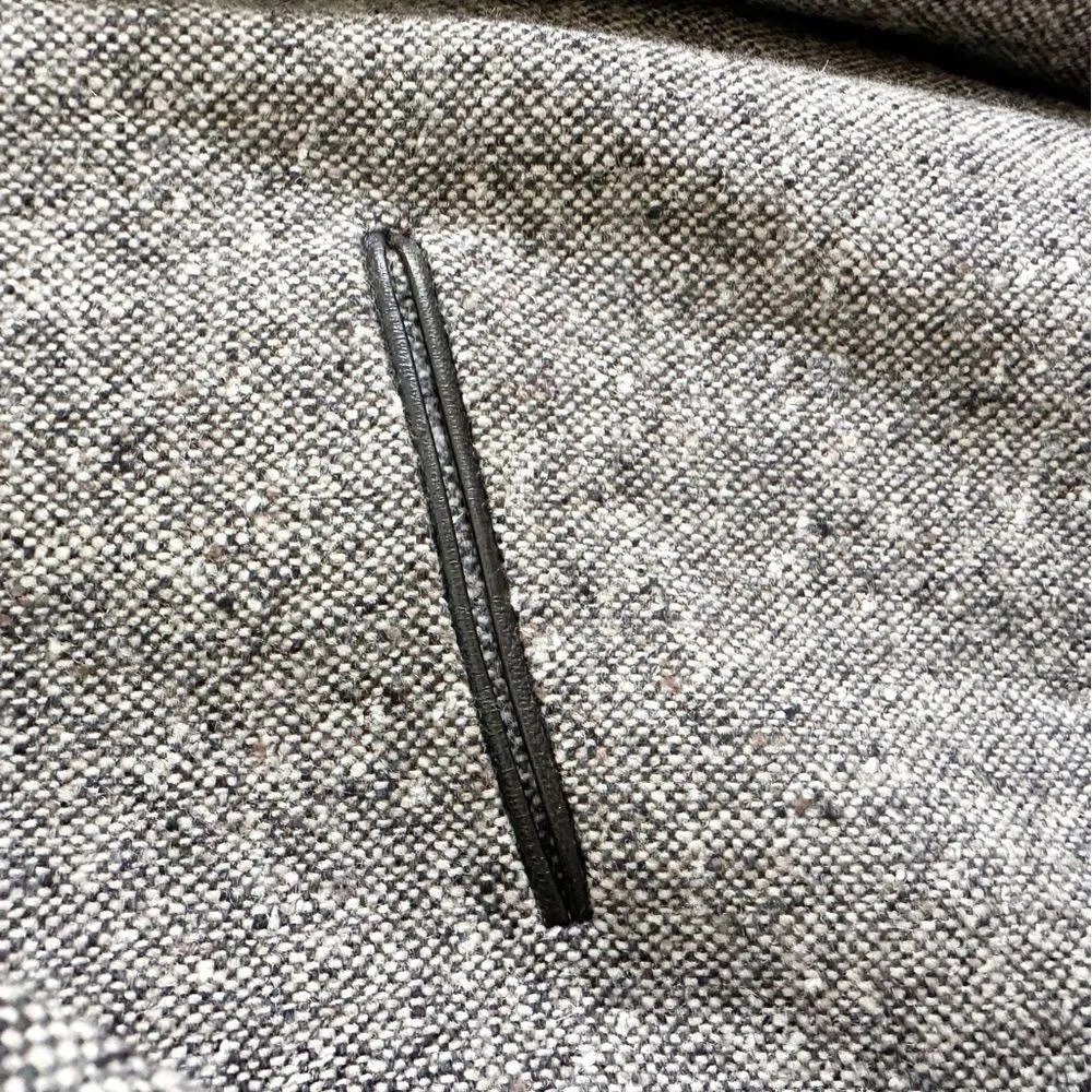 Lafayette 148 New York Gray Tweed Wool Cashmere Blazer sz 12 - Image 4