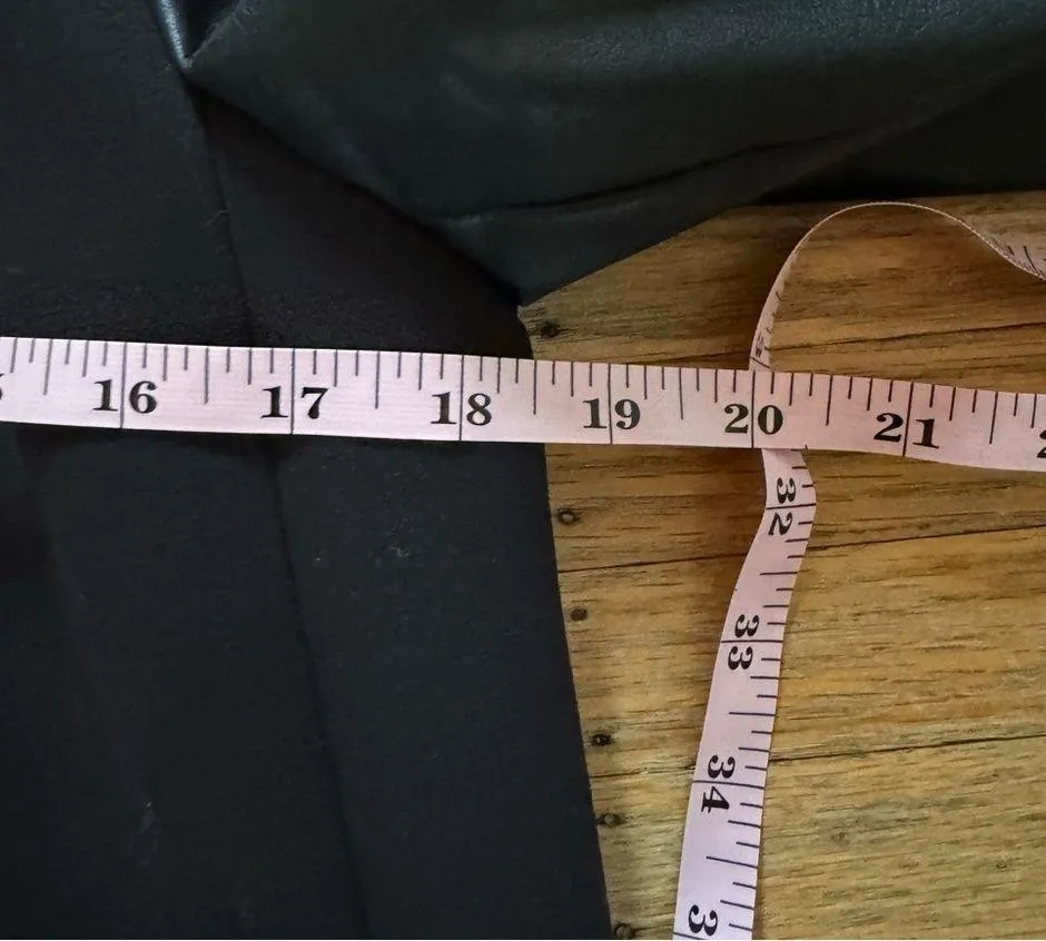 Ann Taylor Black Vegan Leather Jacket Size, Mid-Length, XS - generous fit - Image 10