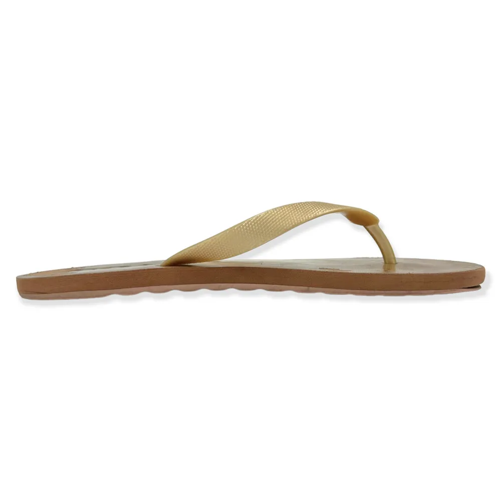 COACH | Women's Size 6 | Zak Flip Flop Gold Signature Rubber Slides - Image 5