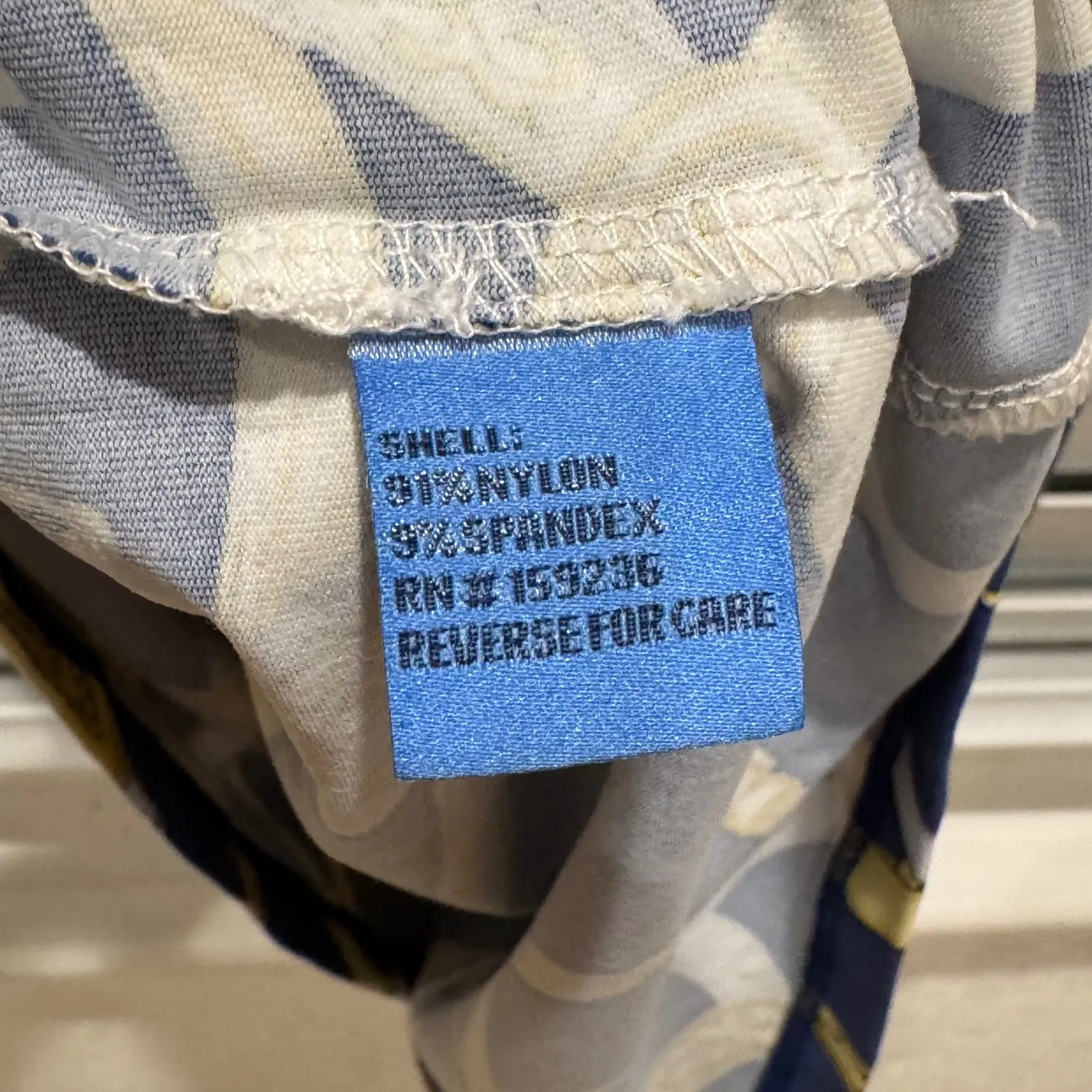 J McLaughlin Blue Gold Chain Equestrian Sleeveless liquid knit Sheath Dress Sz M Size M - Image 4