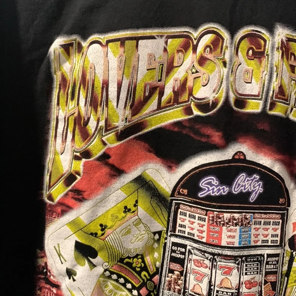 Lovers & Friends Black Graphic Concert Shirt Las Vegas 2022 Size XL EUC #1851 - Image 4