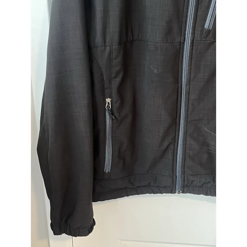 Double Diamond Jacket Womens Large Black Softshell Fleece Lined Zip Pockets - Image 4