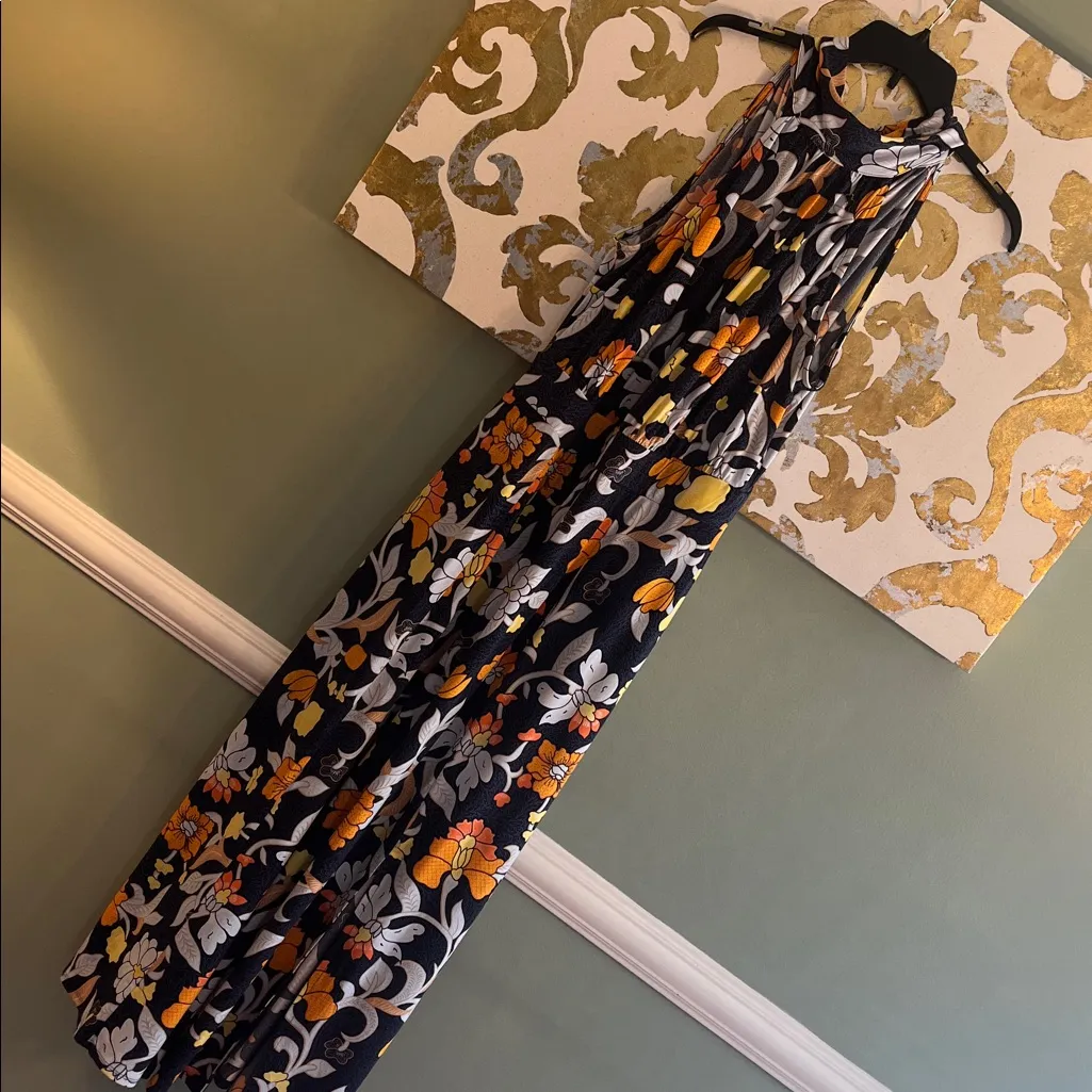 Lane Bryant Size 14/16 Blue Floral Butterfly High Neck Maxi Dress - Image 7