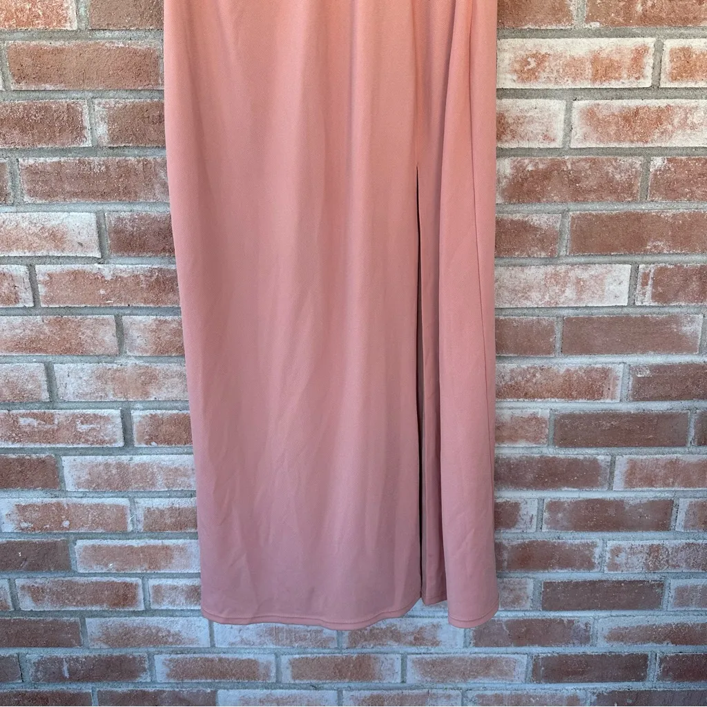 Birdy Grey Yolanda Maternity Dusty Rose Bridesmaid Formal Dress Slit XL - Image 4
