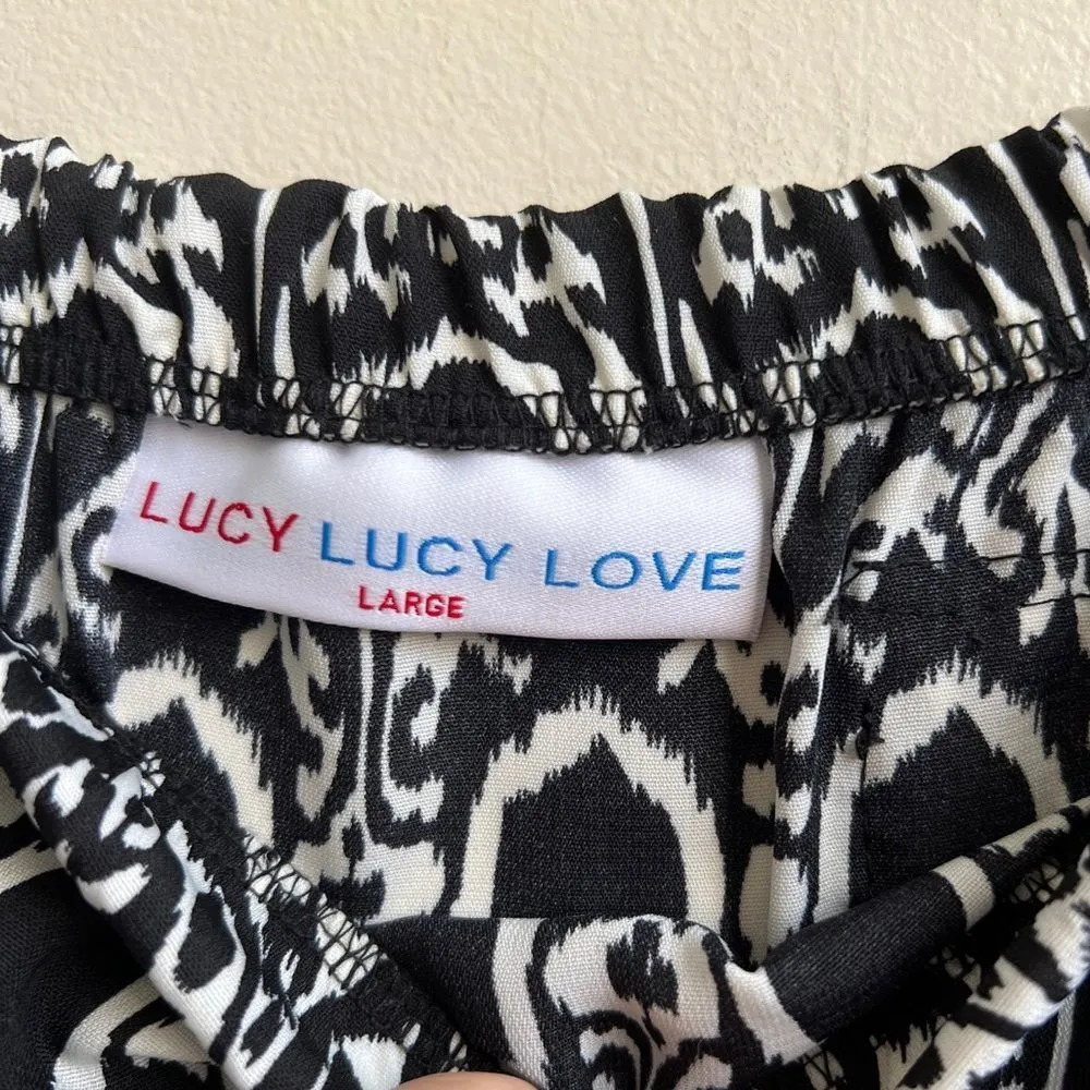 Lucy Lucy Love black and white boho maxi skirt Large - Image 3