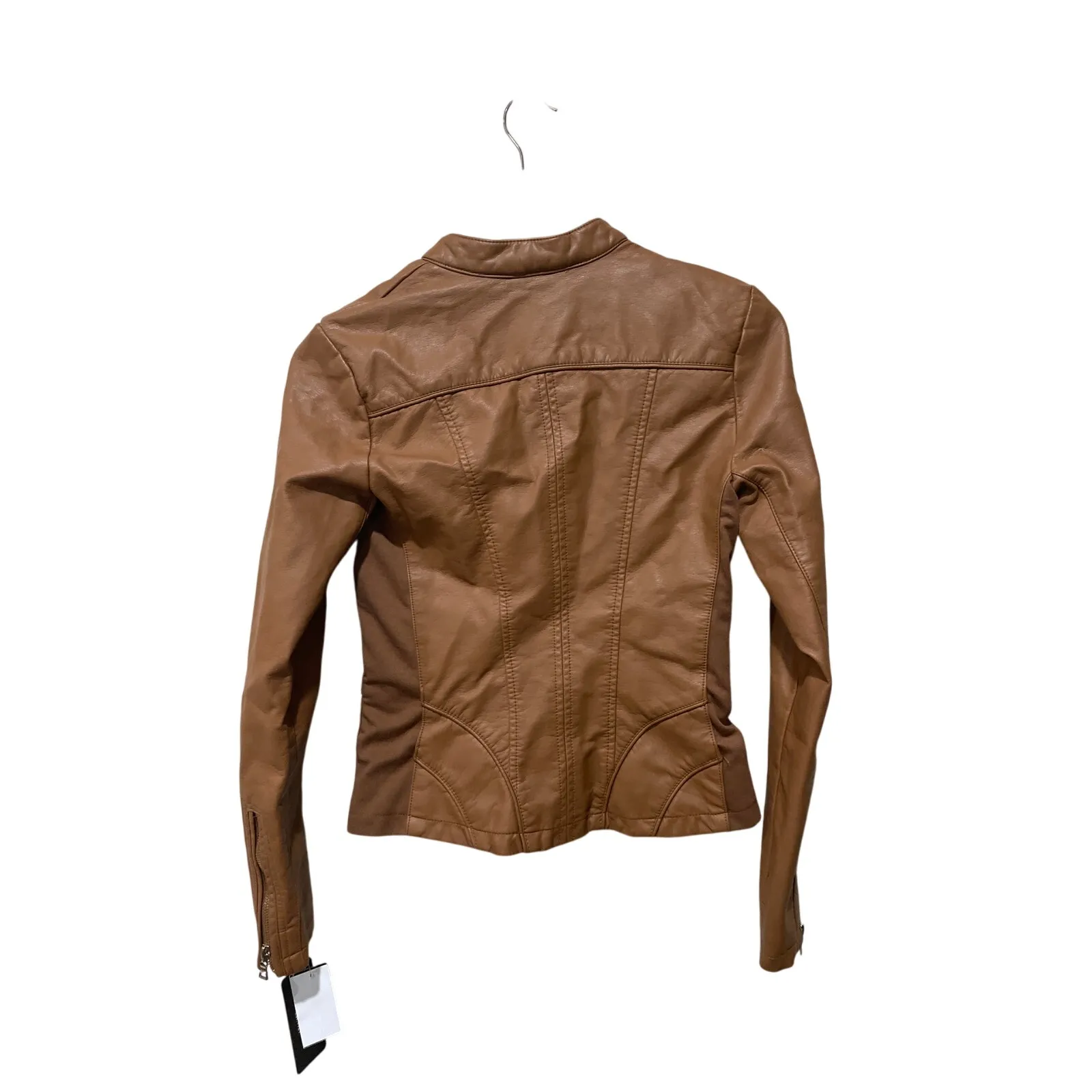 Guess Faux Leather Racer Jacket‎ Size Large - Image 7