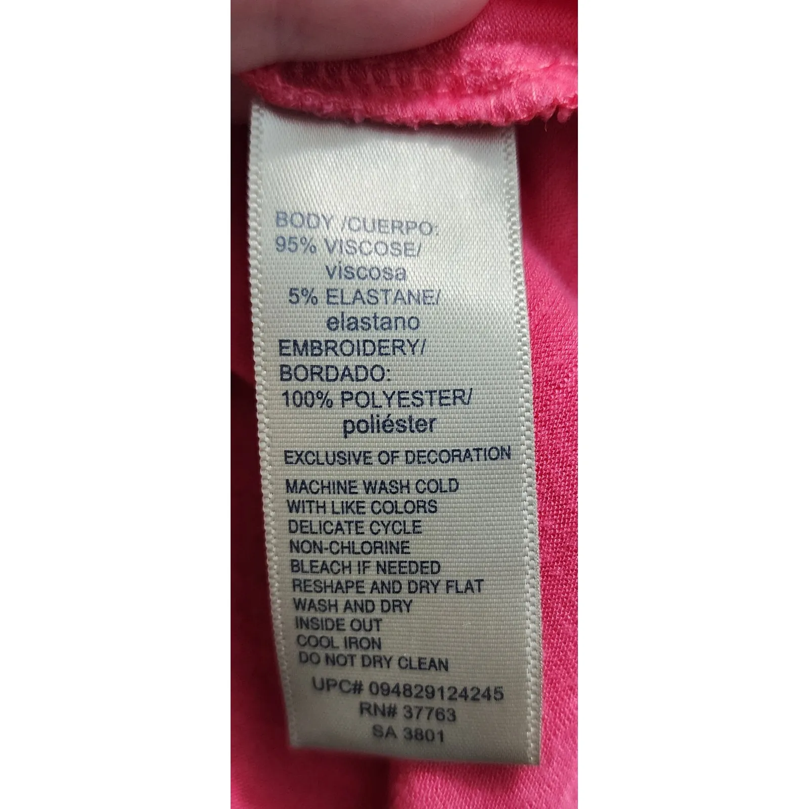 Rafaella Women's L/G Pink Embroidered Tunic Top Blouse Long‎ Sleeve Casual - Image 5